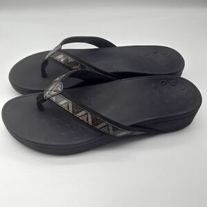 Vionic Pacific High Tide Platform Women's Sandals Size 10 Black Color